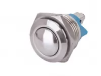 Nút nhấn tròn inox 16mm - Trắng